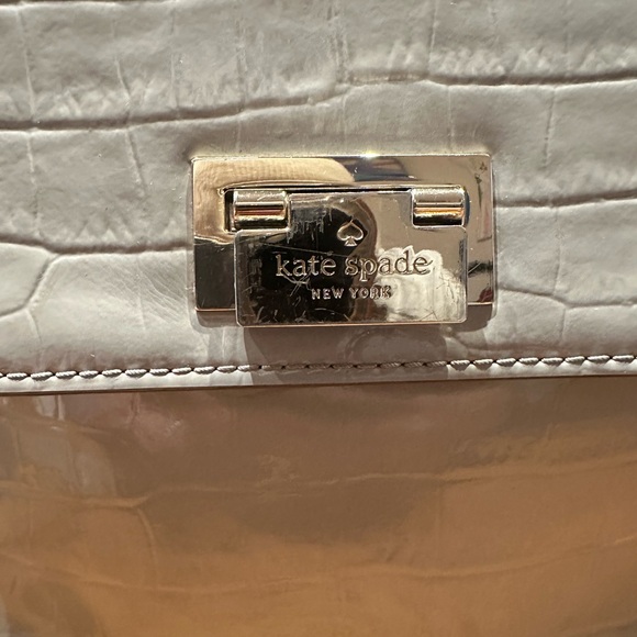 Kate Spade Knightsbridge Doris Purse Gray Crocodile Crossbody/Top Hold Preloved - Picture 4 of 16